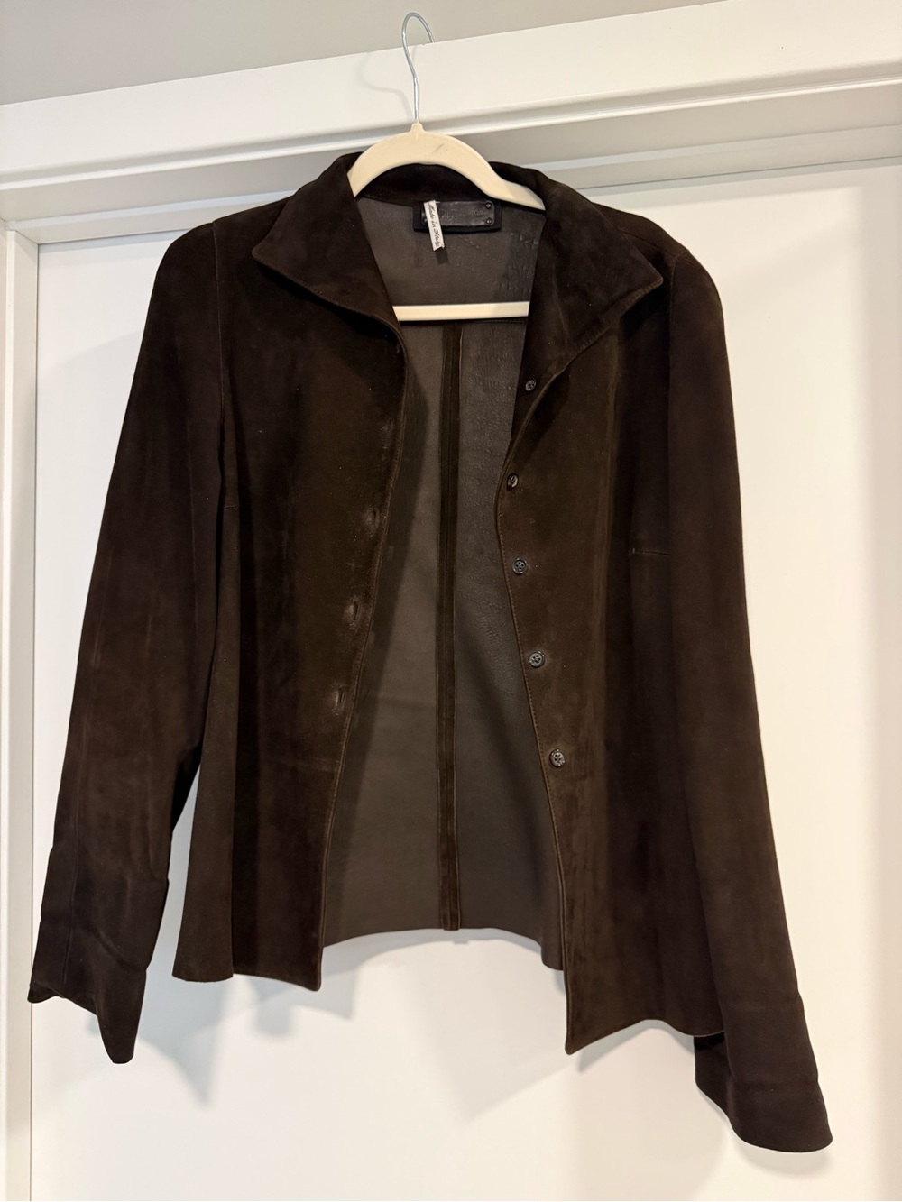 OPIPIX Brown Suede Overcoat